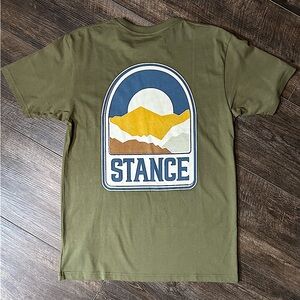 NWT STANCE military green Tee